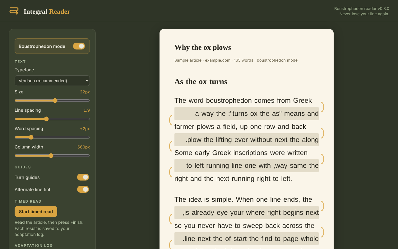 Customizing size, spacing and alternate line tint